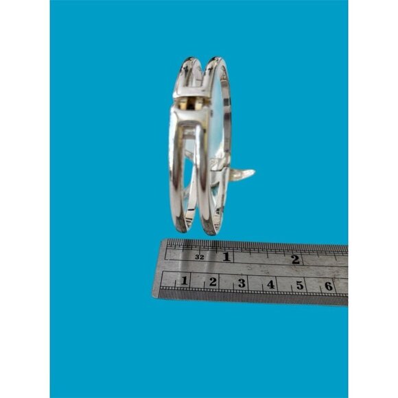 BRIGHTON “Cape Star” Starfish Bracelet Hinged Bangle SILVER Metal Sand Sea Life - Picture 6 of 6